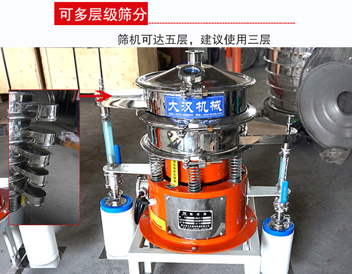 氣體波阿虎振動(dòng)篩篩機(jī)可達(dá)五層，三層較為常用